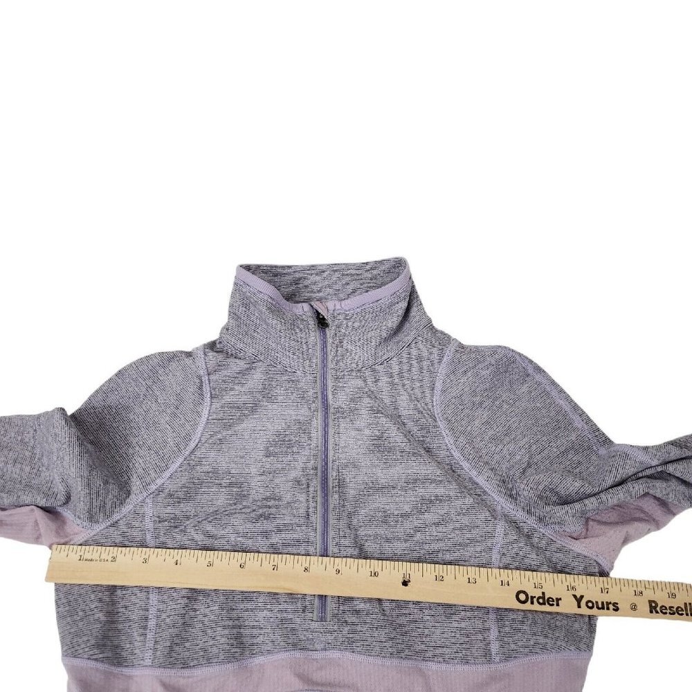 Lululemon Sweater 8 Womens Run Full Tilt Pullover 1/4 Zip Lavendar Heathered Gym - Picture 13 of 15